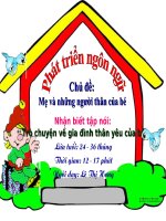 slide thuyết trình Mẹ và người thân - Trò chuyện về gia đình thân yêu của bé