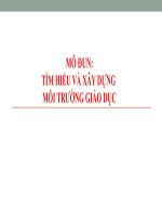Tìm hiểu và xây dựng môi trường giáo dục