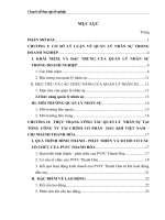 Một số giải pháp hoàn thiện công tác quản lí nhân sự tại PVFC Thanh hóa