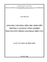 Giáo dục lối sống mới cho sinh viên trường Cao đẳng Công nghiệp Thái Nguyên trong giai đoạn hiện nay
