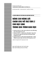 Nâng cao năng lực chăm sóc, hỗ trợ tâm lí cho học snh trong quá trình giáo dục
