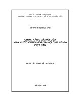 Chức năng xã hội của Nhà nước Cộng hoà xã hội chủ nghĩa Việt Nam