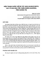 Hiện trạng quần thể bò tót ( Bos Gaurus Smith, 1827 ) ở khu bảo tồn thiên nhiên Đakrông, tỉnh Quảng Trị