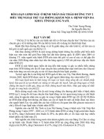 Rối loạn lipid máu ở bệnh nhân đái tháo đường typ 2 điều trị ngoại trú tại phòng khám Nội A- Bệnh viện đa khoa tỉnh Quảng Nam