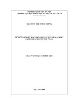 Tư tưởng triết học hiện sinh cơ bản của Albert Camus qua một số tác phẩm