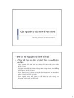 Bài giảng Các nguyên lý của kinh tế học vi mô