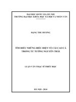 Tìm hiểu những biểu hiện về cái cao cả trong tư tưởng Nguyễn Trãi