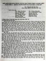 Đổi mới phương pháp giảng dạy môn thực hành viết năm thứ 2 - khoa ngôn ngữ và văn hóa Anh - Mỹ