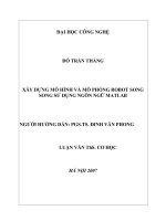 Xây dựng mô hình và mô phỏng robot song song sử dụng ngôn ngữ Matlab