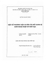 Một số phương diện cơ bản của mối quan hệ giữa nghệ thuật và triết học