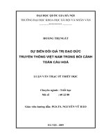 Sự biến đổi giá trị đạo đức truyền thống Việt Nam trong bối cảnh toàn cầu hóa