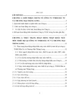 Thực trạng và giải pháp nâng cao hiệu quả hoạt động nhập khẩu máy móc, thiết bị toàn bộ tại Công ty TNHH Đầu tư và Thương mại Thăng long