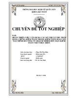 Hoàn thiện việc vận dụng các kỹ thuật thu thập Bằng chứng kiểm toán trong kiểm toán Báo cáo tài chính do công ty TNHH Kiểm toán Việt thực hiện
