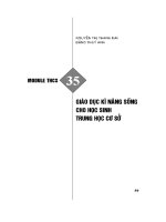 Giáo dục kĩ năng sống cho học sinh THCS