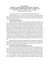 CHUYÊN ĐỀ:  NHỮNG VẤN ĐỀ CƠ BẢN VỀ TỔ CHỨC, BỘ MÁY CỦA HỆ THỐNG CHÍNH TRỊ Ở NƯỚC TA HIỆN NAY