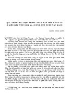 Quá trình hòa hợp thống nhất văn hóa khảo cổ ở miền bắc Việt Nam và cương vực nước Văn Lang