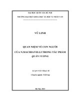 Quan niệm về con người của N.Machiavelli trong tác phẩm Quân Vương