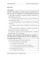Hoàn thiện kế toán doanh thu, chi phí và xác định kết quả kinh doanh tại Công ty TNHH Đầu Tư & Thương Mại Hà Giang