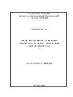 Vấn đề giáo dục đạo đức nghề nghiệp cho sinh viên các trường Cao đẳng nghề tỉnh Yên Bái hiện nay