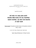 Sở hữu tư liệu sản xuất trong nền kinh tế thị trường định hướng xã hội chủ nghĩa ở Việt Nam