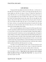 Hoàn thiện kế toán chi phí sản xuất và tính giá thành sản phẩm tại Công ty Cổ phần Bia Thanh Hóa