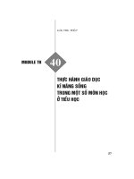 Module TH 40 Thực hành giáo dục kĩ năng sống cho học sinh tiểu học qua các môn học