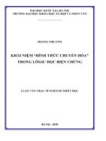 Khái niệm  Hình thức chuyên hóa  trong lôgic học biện chứng