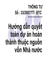 Hướng dẫn quyết toán dự án hoàn thành thuộc nguồn vốn nhà nước