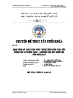 Định hướng và giải pháp phát triển xuất khẩu than bền vững của Tập đoàn Công nghiệp Than- Khoáng Sản Việt Nam cho đến năm 2020