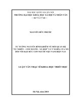 Tư tưởng Nguyễn Bỉnh Khiêm về mối quan hệ  Tự nhiên-con người-xã hội  và ý nghĩa của nó đối với đạo đức con người Việt Nam hiện nay