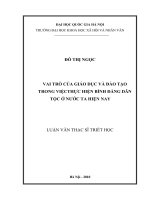 Vai trò của giáo dục và đào tạo trong việc thực hiện bình đẳng dân tộc ở nước ta hiện nay