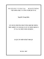 Xây dựng phương pháp tổng hợp hệ thống điều khiển các đài quan sát tự động định vị từ xa các đối tượng di động