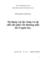 Sử dụng vạt da vùng và tại chỗ che phủ vết thương mất da ở ngón tay