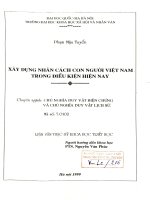 Xây dựng nhân cách con người Việt nam trong điều kiện hiện nay