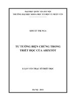 Tư tưởng biện chứng trong triết học của Aritxtốt