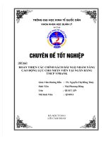 Hoàn thiện các chính sách đãi ngộ nhằm nâng cao động lực cho nhân viên tại ngân hàng tmcp Vpbank