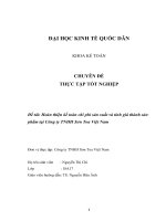 Hoàn thiện kế toán chi phí sản xuất và tính giá thành sản phẩm tại Công ty TNHH Sơn Toa Việt Nam