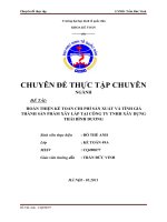 Hoàn thiện kế toán chi phí sản xuất và tính giá thành sản phẩm xây lắp tại Công ty TNHH xây dựng Thái Bình Dương