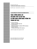 Module THCS 20:Tăng cường năng lực sử dụng thiêt bị dạy học với ứng dụng CNTT trong dạy học