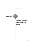 Module THCS 21: Bảo quản, sửa chữa, sáng tạo thiết bị dạy học