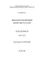 Mệnh lệnh tuyệt đối trong đạo đức học của Cantơ