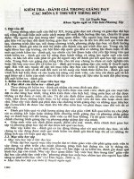 Kiểm tra - Đánh giá trong giảng dạy các môn lý thuyết tiếng Đức