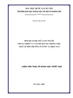 Mối quan hệ giữa con người với tự nhiên và vấn đề đặt ra trong việc bảo vệ môi trường ở nước ta hiện nay