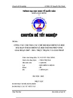 Công tác chi trả các chế độ bảo hiểm xã hội dài hạn ở Bảo hiểm xã hội Thành phố Vinh giai đoạn 2007 - 2011. Trực trạng và giải pháp