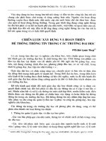 Chiến lược xây dựng và hoàn thiện hệ thống thông tin trong các trường đại học