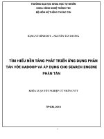 Khóa luận Tìm hiểu nền tảng phát triển ứng dụng phân tán với Hadoop và áp dụng cho search engine phân tán