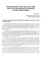 Mối quan hệ mật thiết giữa phát triển kinh tế - xã hội vùng dân tộc miền núi với bảo vệ môi trường