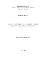 Vấn đề tu thân trong Nho giáo Khổng - Mạnh ( Qua sách Luận ngữ và sách Mạnh Tử