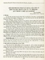 Đối mới phương pháp xây dựng CSDL hổi cố kho tài liệu Trung tâm TT - TV, ĐHQGHN - Quy trình và hiệu quả kinh kế.PDF