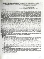 Nâng cao chất lượng giảng dạy môn phiên dịch trong khoa NN & VH Anh- Mỹ, ĐHNN- ĐHQGHN